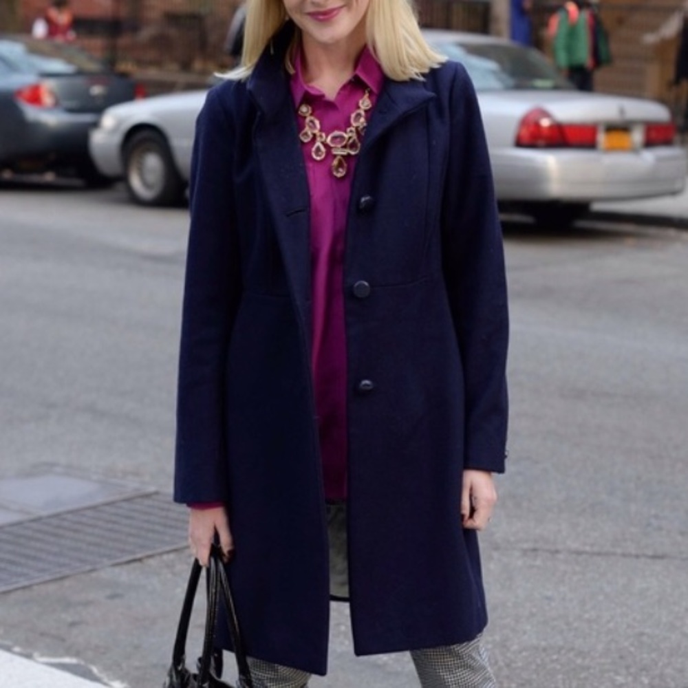 J. Crew Navy Blue City Coat